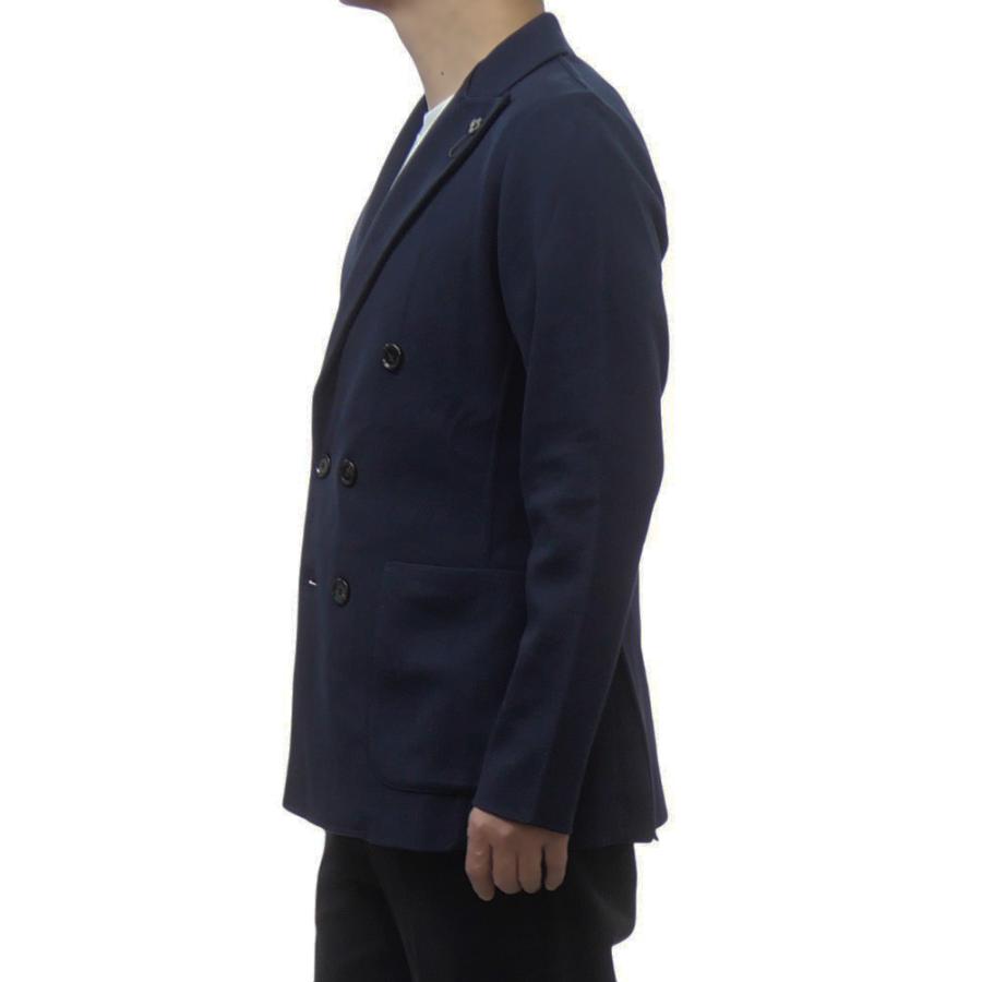 新品未使用品 LARDINI ニットジャケット ESLJM57 LARDINI（ラルディーニ） メンズ ダブル6Bニットジャケット ESLJM57