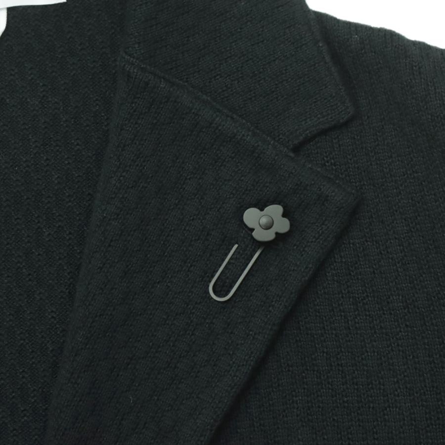 LARDINI ラルディーニ メンズシングル2Bニットジャケット CNCLJM56 PA66004 ブラック 2026春夏新作の画像