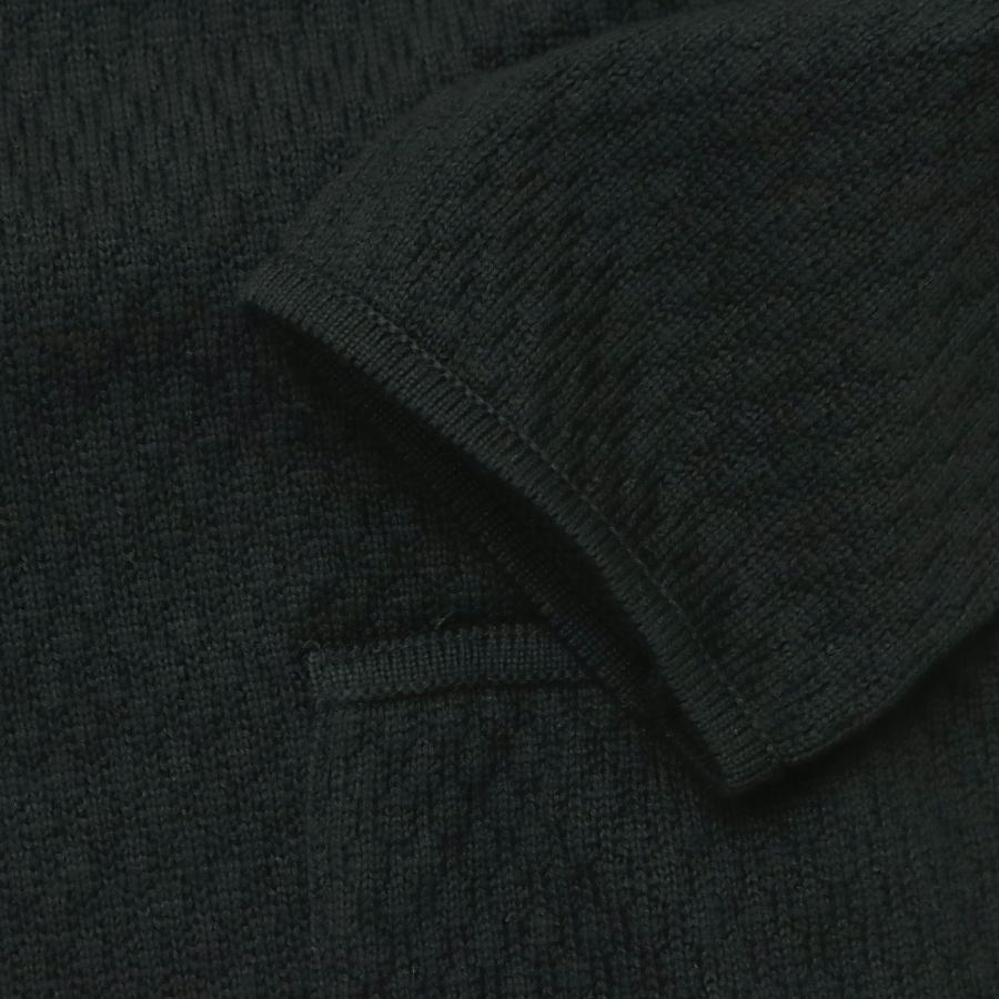 LARDINI ラルディーニ メンズシングル2Bニットジャケット CNCLJM56 PA66004 ブラック 2026春夏新作の画像