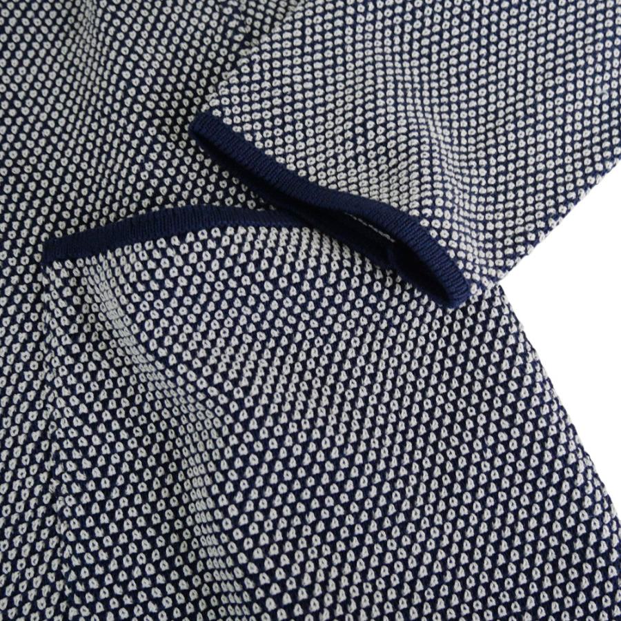 LARDINI ラルディーニ メンズシングル2Bニットジャケット CNCLJM56 CN64011 ネイビー×ホワイト 2026春夏新作の画像