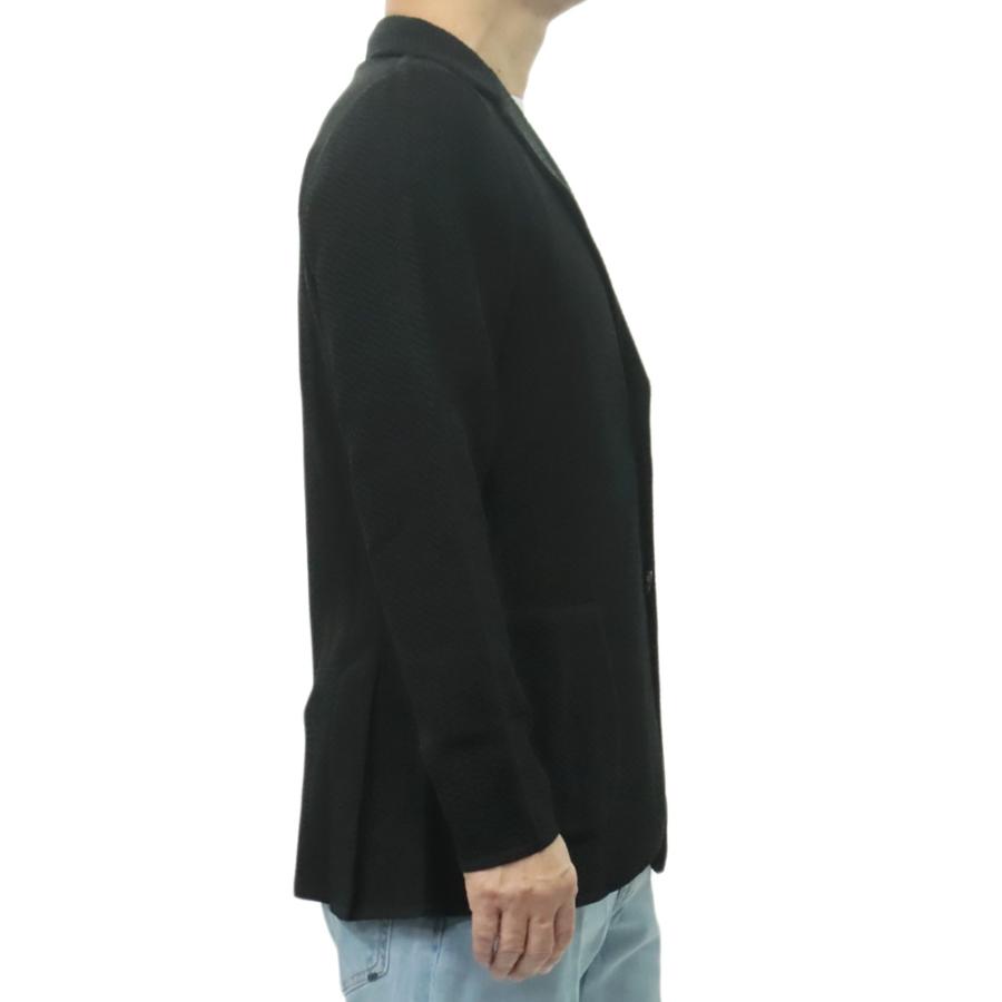 LARDINI ラルディーニ メンズシングル2Bニットジャケット CNCLJM56 PA66008 ブラック 2026春夏新作の画像