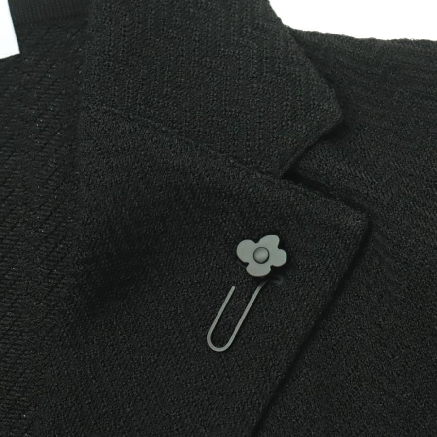 LARDINI ラルディーニ メンズシングル2Bニットジャケット CNCLJM56 PA66008 ブラック 2026春夏新作の画像