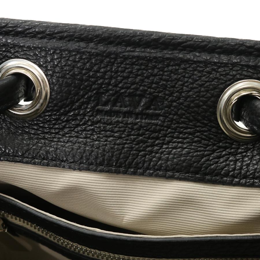 LAVA ラヴァ キャンバス×レザー ドローストリングバッグ LV21BKT_CAN 2026春夏新作の画像