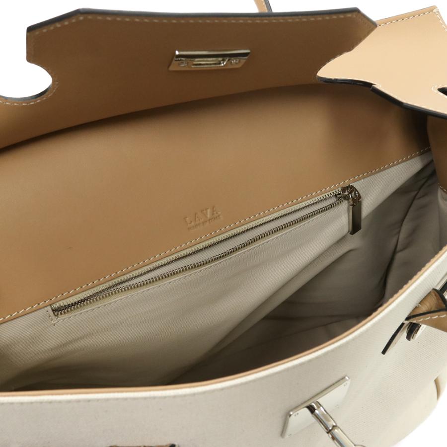LAVA ラヴァ キャンバス×レザー トートバッグ LV42HW_CAN 2026春夏新作の画像