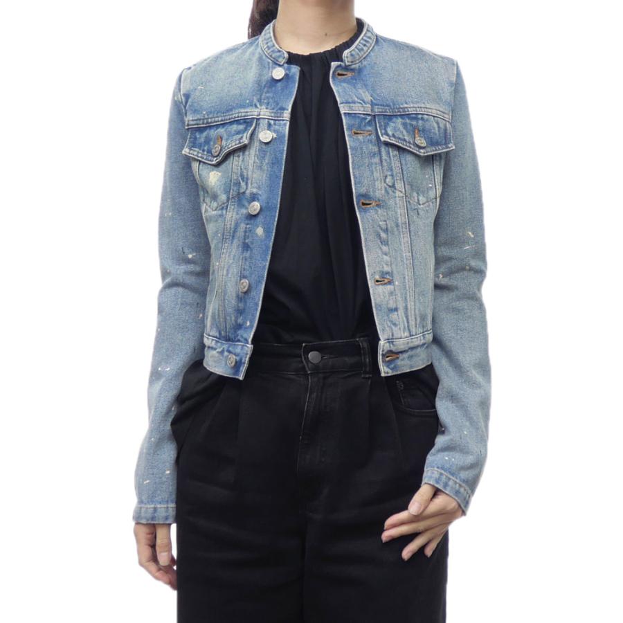 旧作お買い得セール！ MM6 エムエムシックス ジャケット レディース コットン 綿100％ デニムジャケット S52AM0287 S30589 ブルー MM6 エムエムシックス レディースデニムジャケット S52AM0287 S30589