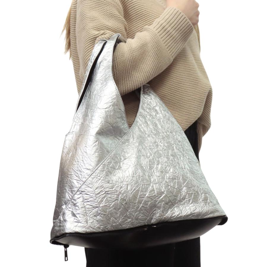 MM6 エムエムシックス ユニセックス トートバッグ SA5VL0019 P8875 シルバー 2026春夏新作の画像