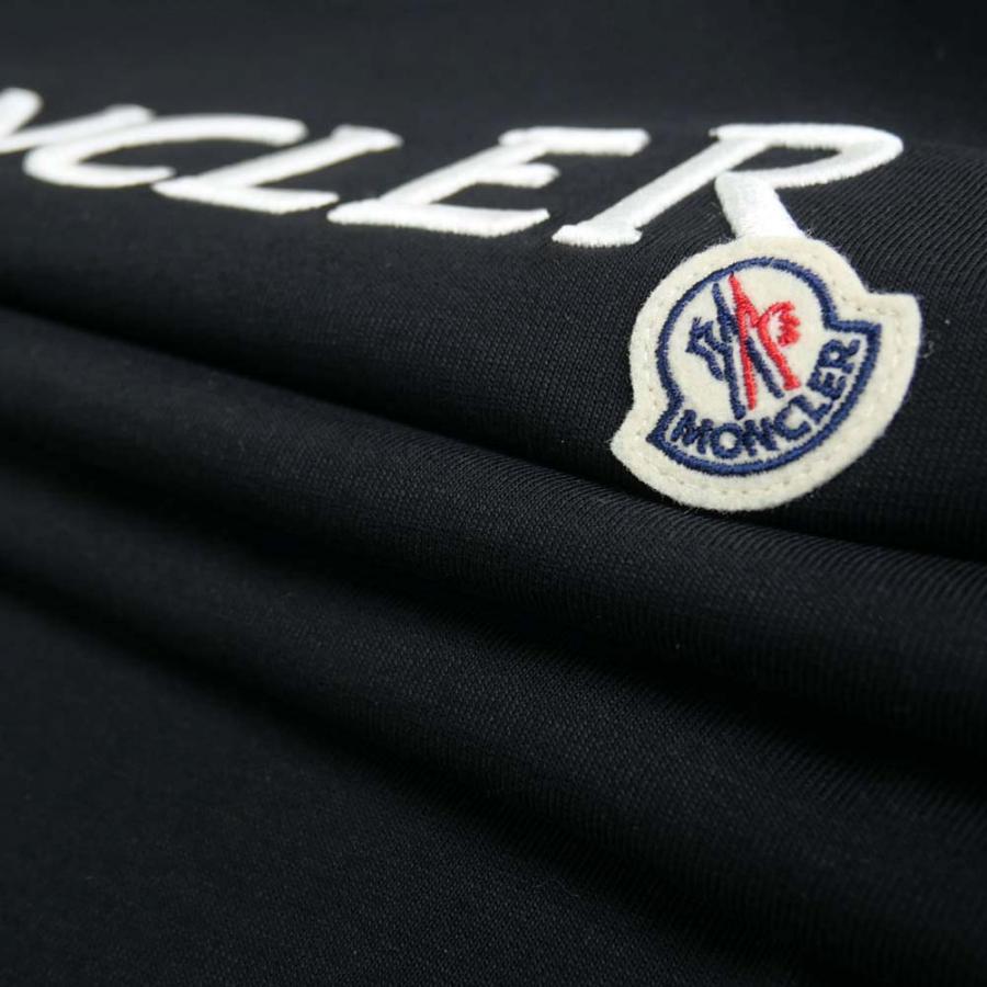 MONCLER モンクレール レディースクルーネックTシャツ 8C00006 829HP / MAGLIA MANICHE CORTBG ブラック /2024春夏新作｜tre-style｜06