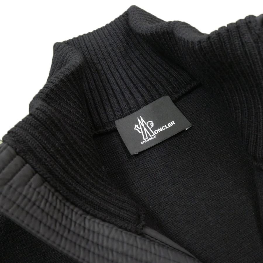 MONCLER モンクレール メンズジップアップカーディガン 9B00010 M1122 ブラック 2025秋冬新作 MONCLER（モンクレール） メンズジップアップカーディガン 9B00010