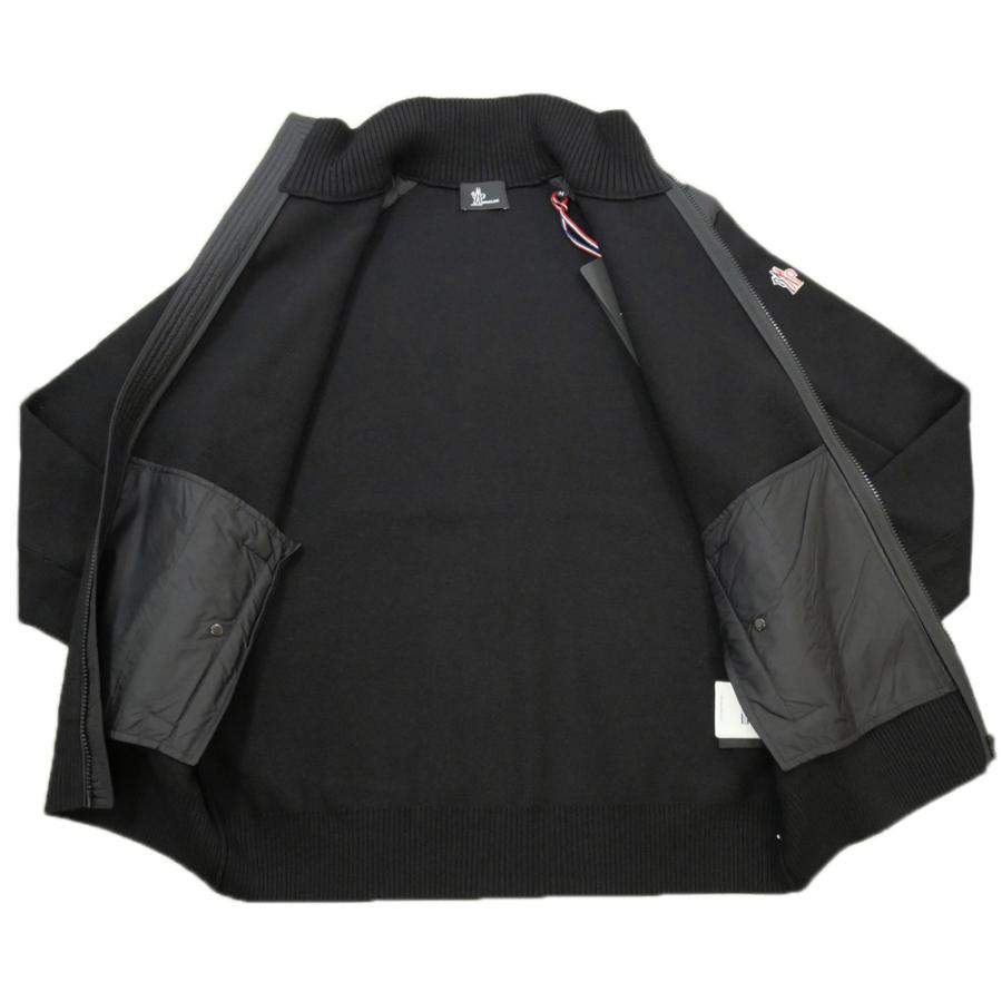 MONCLER モンクレール メンズジップアップカーディガン 9B00010 M1122 ブラック 2025秋冬新作 MONCLER（モンクレール） メンズジップアップカーディガン 9B00010