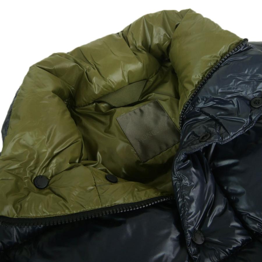 MONCLER モンクレール メンズダウンブルゾン 1A00130 596XE / TRIPITI ネイビー×カーキの画像