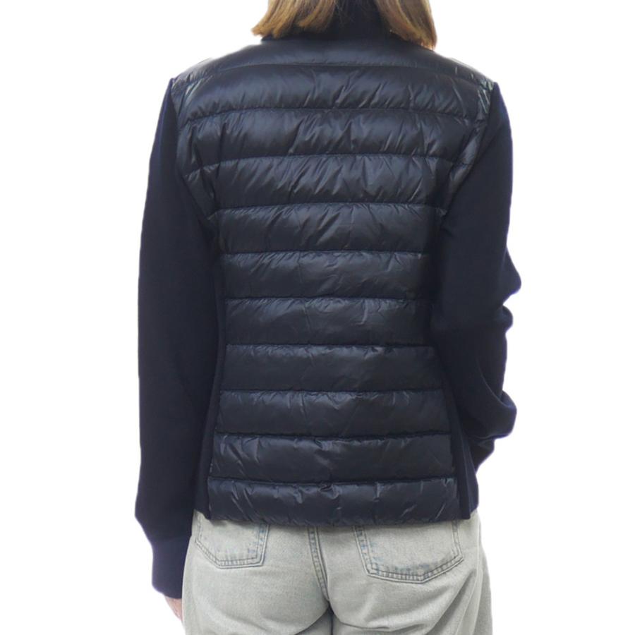 美品★ MONCLER ハイブリッドカーディガン　Mブラック ダウン モンクレールMoncler ハイブリッドカーディガン