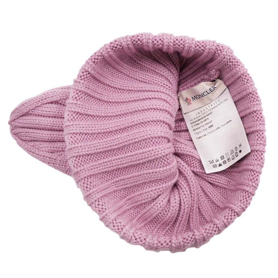 MONCLER モンクレール 帽子 レディース ニットキャップ 3B00036 A9327 / BERRETTO TRICOT ピンク MONCLER（モンクレール） レディース ニットキャップ 3B00036 A9327