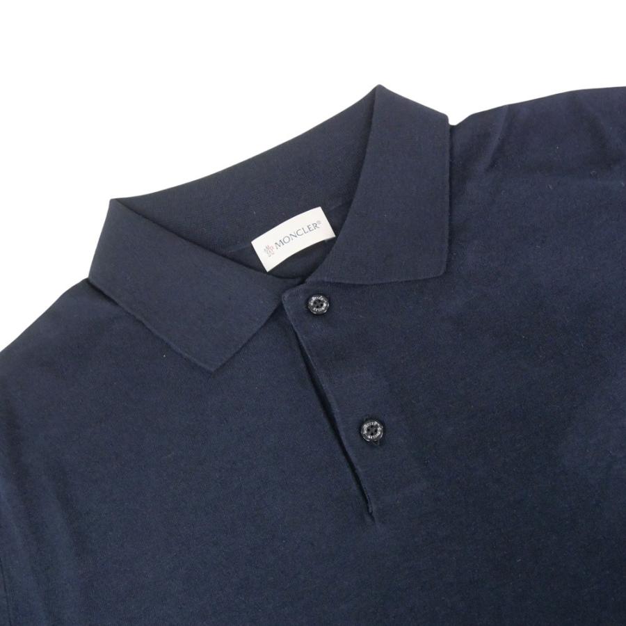 ネイビー ポロシャツ モンクレール 中古・古着通販】MONCLER (モンクレール) ポロシャツ ネイビー