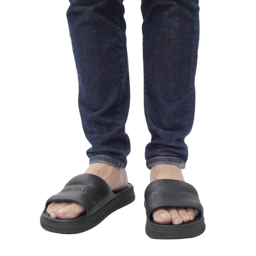 MONCLER モンクレール メンズシャワーサンダル 4N00010 M8260 / MONCLER ALTIVE SLIDE ブラック 2026春夏新作の画像