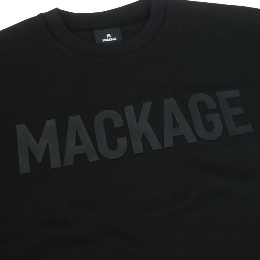 MACKAGE マッカージュ メンズトレーナー JULIUS-Z ブラック 2026春夏新作の画像