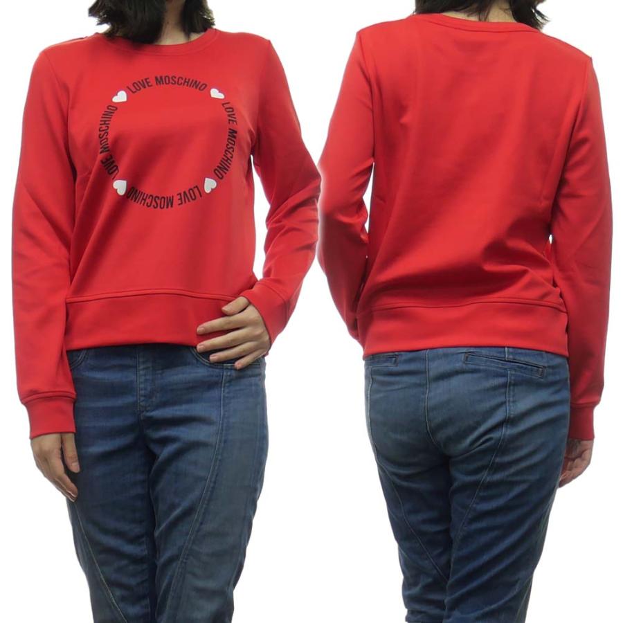 旧作お買い得セール！ LOVE MOSCHINO ラブモスキーノ トレーナー レディース W632205-E2168 レッド Love Moschino（ラブモスキーノ） レディーストレーナー W632205-E2168