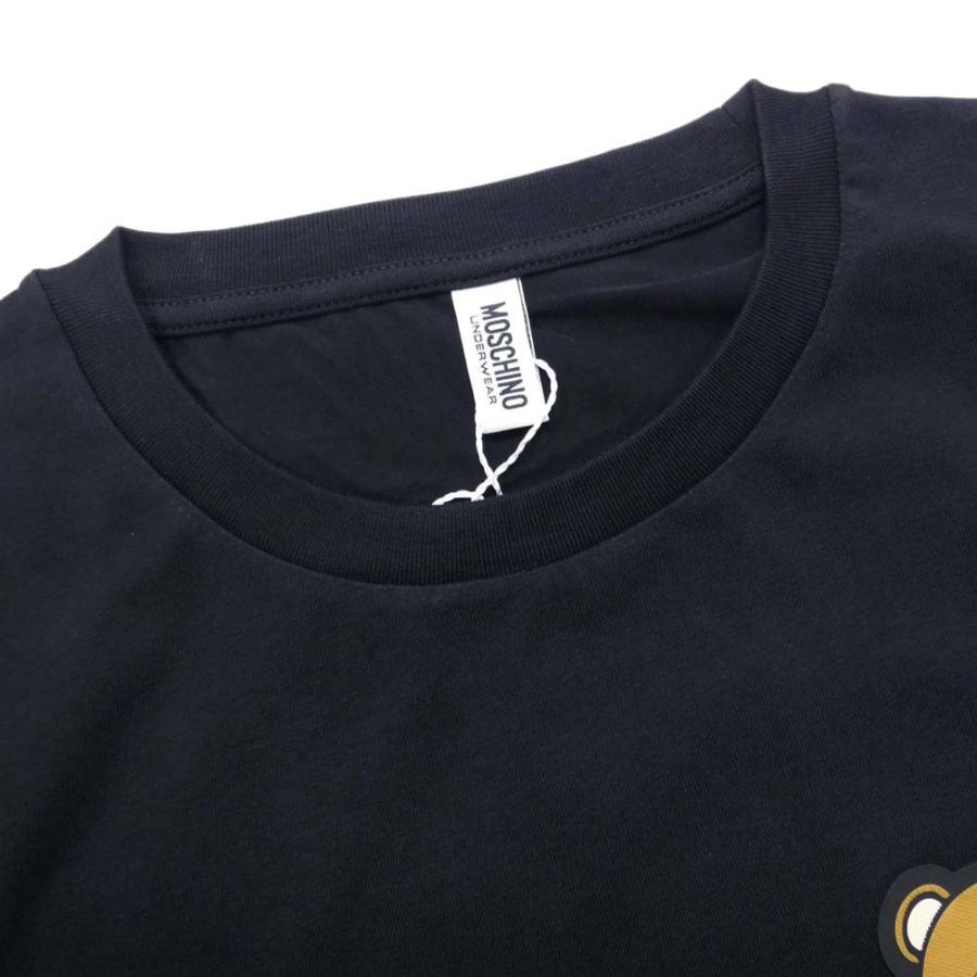 旧作お買い得セール！ MOSCHINO UNDERWEAR モスキーノアンダーウェア Tシャツ メンズ 半袖 クルーネック V1A0788 4410 ブラック MOSCHINO（モスキーノ） MOSCHINO UNDERWEAR モスキーノアンダーウェア