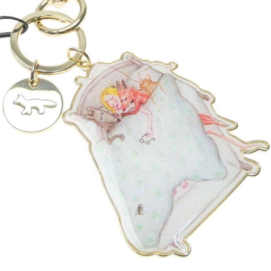 メゾンキツネ ストラップ キーホルダー ベージュ メゾンキツネ MAISON KITSUNE キーホルダー （TRENCH