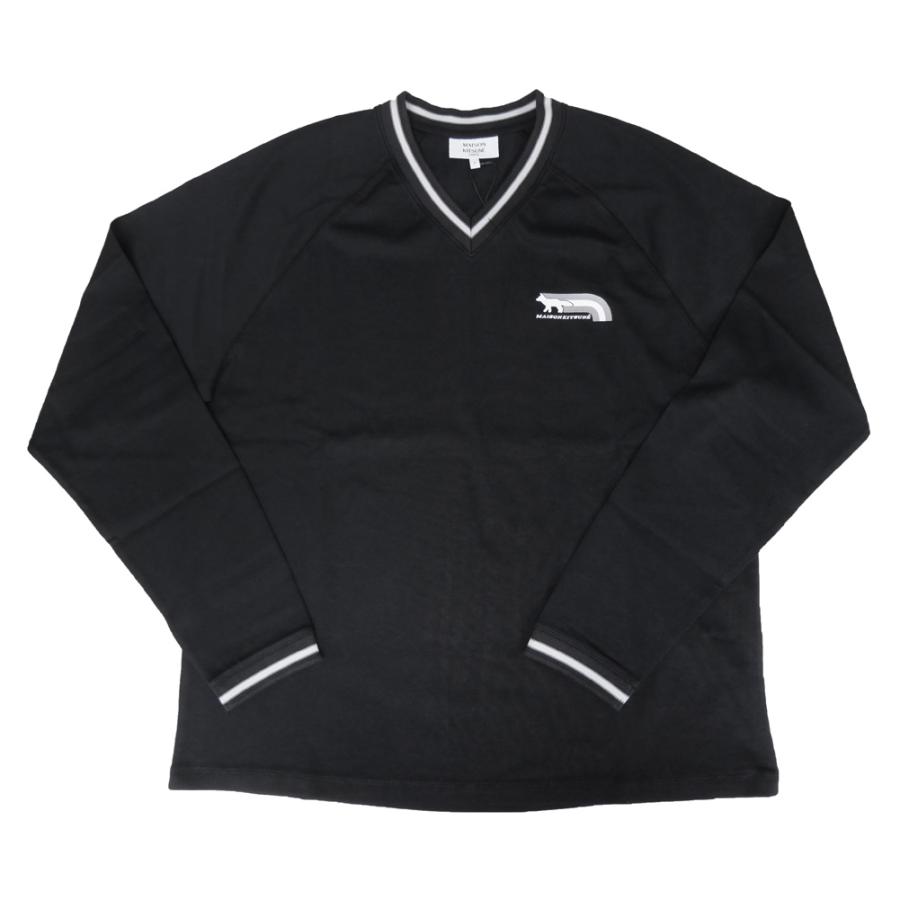 MAISON KITSUNE メゾンキツネ メンズVネックロングTシャツ MAISON KITSUNE メゾンキツネ メンズVネックロングTシャツ