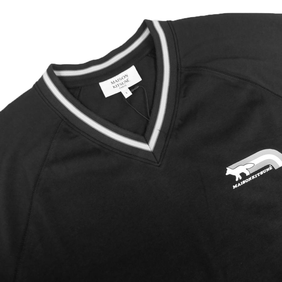 MAISON KITSUNE メゾンキツネ メンズVネックロングTシャツ MAISON KITSUNE メゾンキツネ メンズVネックロングTシャツ