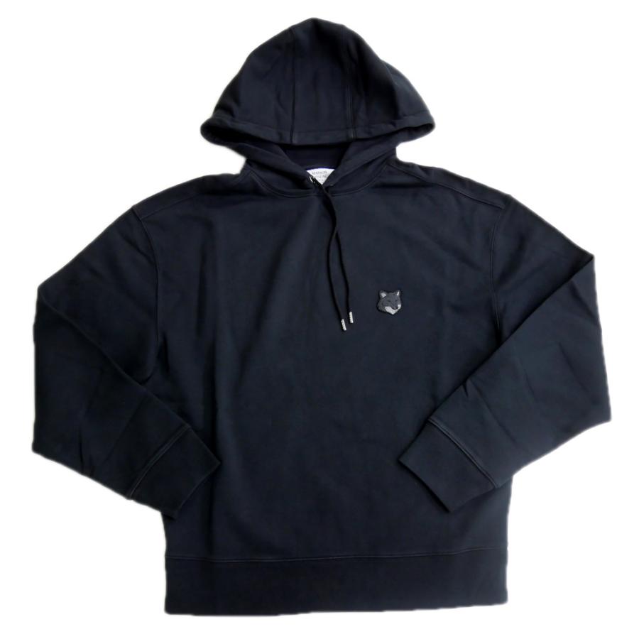 (メゾンキツネ) オーバーサイズ パーカー LM00705KM0001 MAISON KITSUNE メゾンキツネ メンズパイル地プルオーバー