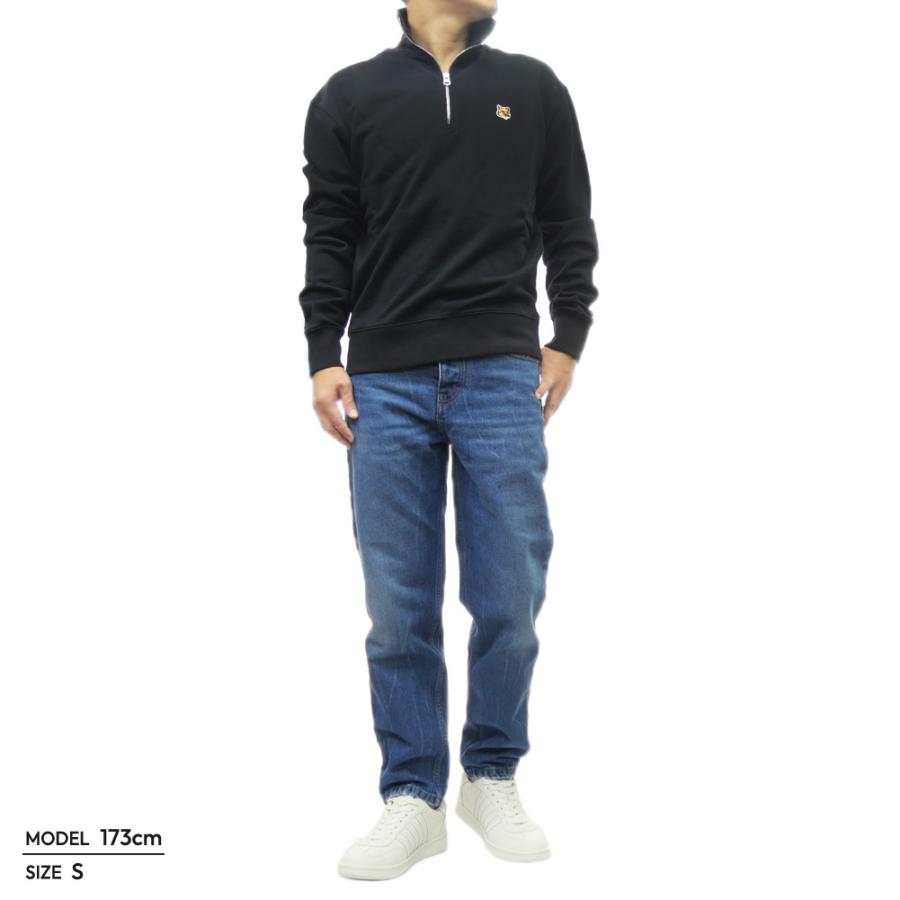 MAISON KITSUNE メゾンキツネ メンズパイル地ハーフジップ MAISON KITSUNE メゾンキツネ メンズパイル地ハーフジップ