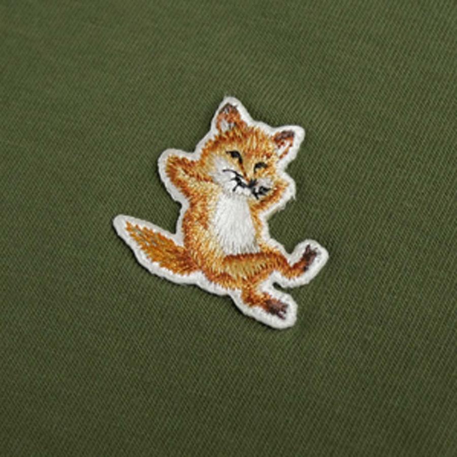 MAISON KITSUNE メゾンキツネ メンズクルーネックTシャツ CHILLAX FOX PATCH REGULAR TEE SHIRT / LM00110 KJ0008 ミリタリーグリーン /2024春夏新作｜tre-style｜04