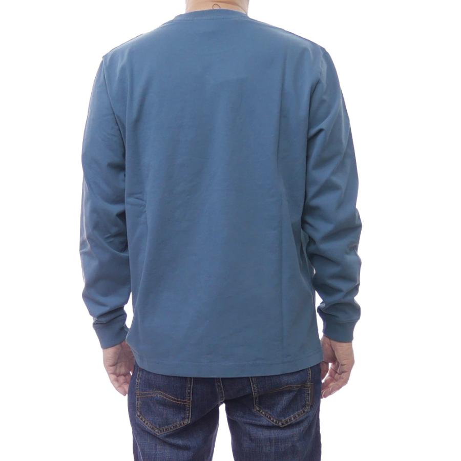 MAISON KITSUNE メゾンキツネ Tシャツ メンズ 長袖 クルーネック ロンT PM00119 KJ7025 / FOX HEAD COMFORT LONG SLEEVE TEE-SHIRT ブルー MAISON KITSUNE（メゾン キツネ） メンズクルーネックロングTシャツ