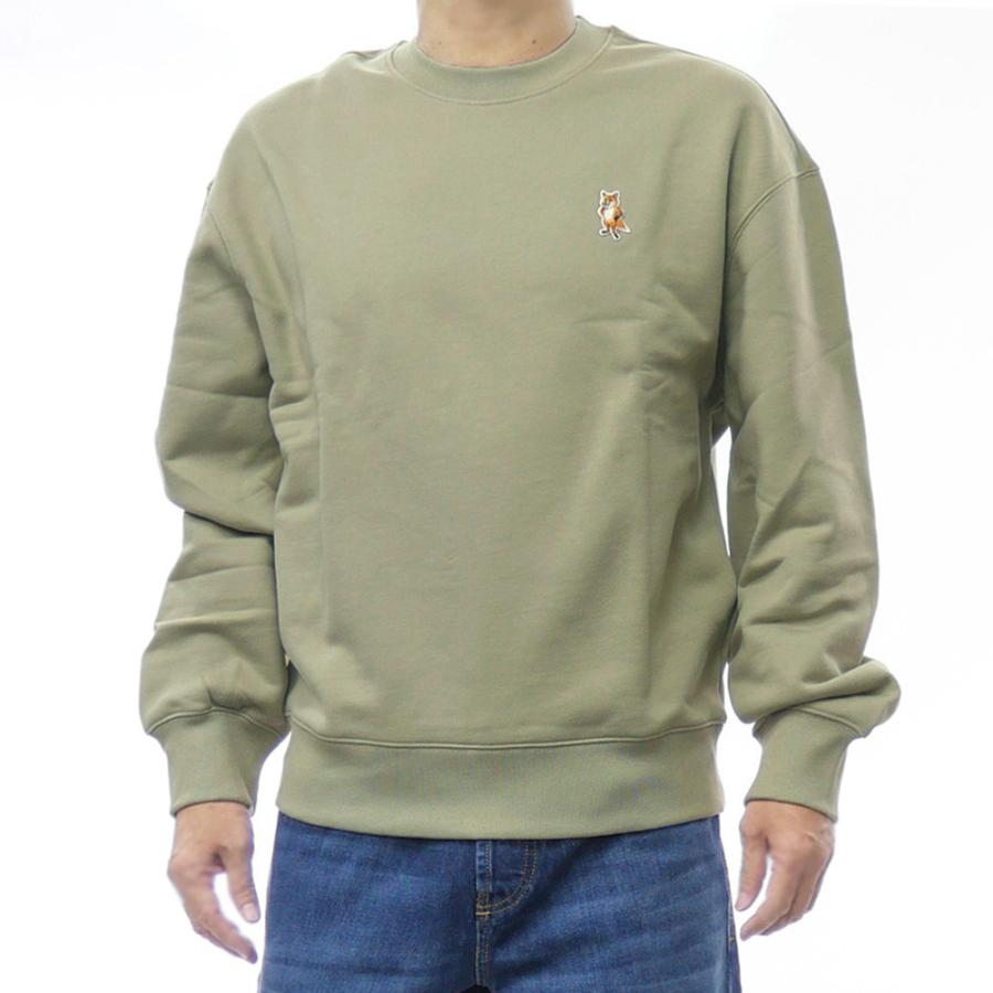 MAISON KITSUNE メゾンキツネ トレーナー メンズ コットン 綿100％ PM00311 KM0341 / STANDING FOX COMFORT SWEATSHIRT ベージュ MAISON KITSUNE（メゾン キツネ） メンズトレーナー PM00311 KM0341