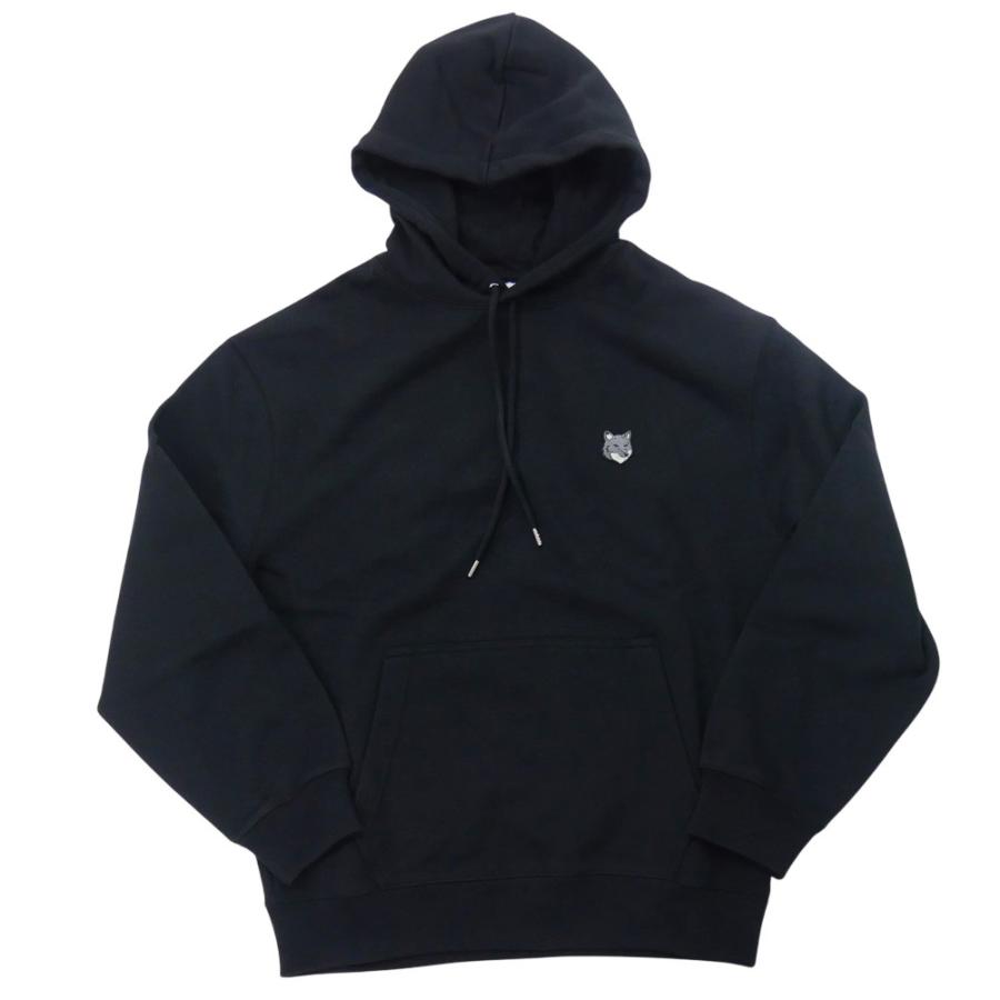 匿名配送 USED メゾンキツネ パーカー ダブルフォックス ブラック XXS MAISON KITSUNE（メゾン キツネ） パーカー CHILLAX FOX チラックス
