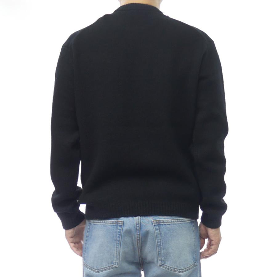 MAISON KITSUNE メゾンキツネ メンズクルーネックセーター ニット PM00806 KH0002 / DRESSED FOX INTARSIA WOOL JUMPER ブラック_3