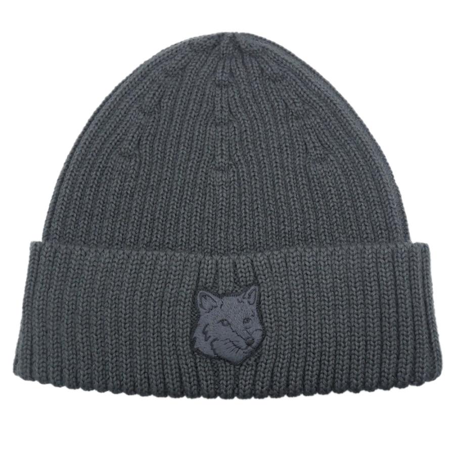 メゾンキツネ　ニット帽 メゾン キツネ☆Unisex Fox Head Large Beanie (MAISON KITSUNE/ニット