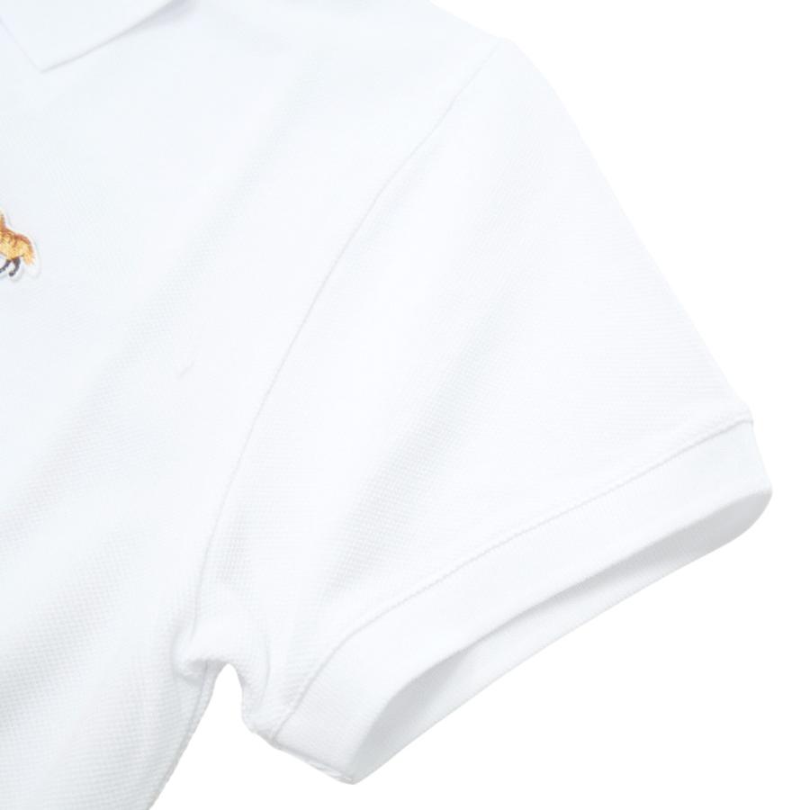 MAISON KITSUNÉ ホワイトポロシャツ sizeM フォックス ヘッド パッチ レギュラー ポロ | Maison Kitsuné
