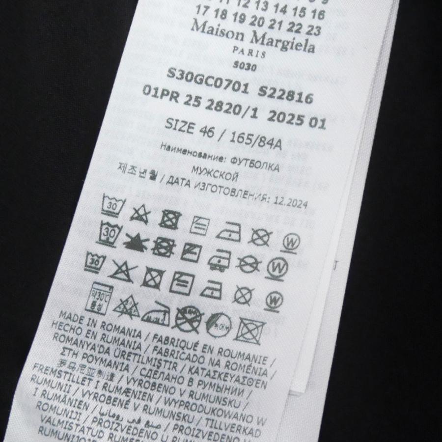 MAISON MARGIELA メゾンマルジェラ メンズクルーネックTシャツ S30GC0701 S22816 ブラック 定番人気商品の画像