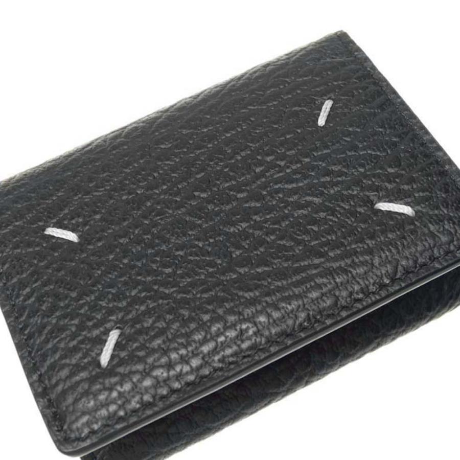MAISON MARGIELA メゾンマルジェラ メンズ三つ折り財布（小銭入れ付き） S36UI0416 P4455 ブラック 定番人気商品の画像