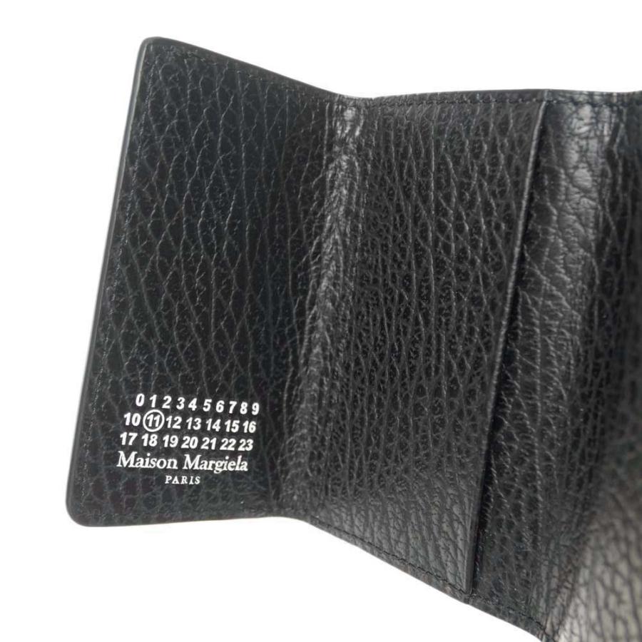 MAISON MARGIELA メゾンマルジェラ メンズ三つ折り財布（小銭入れ付き） S36UI0416 P4455 ブラック 定番人気商品の画像