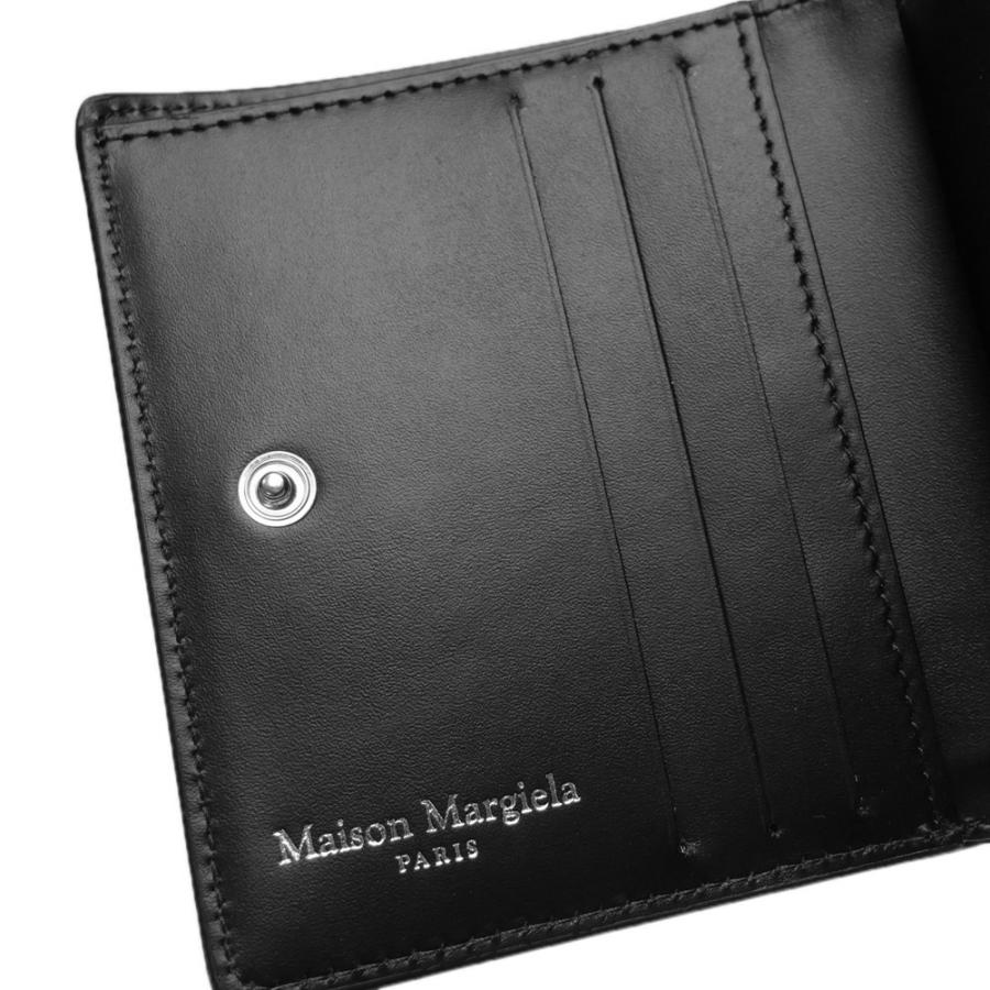 MAISON MARGIELA メゾンマルジェラ メンズ二つ折り財布（小銭入れ付き） SA3UI0007 P4745 ブラック 定番人気商品の画像