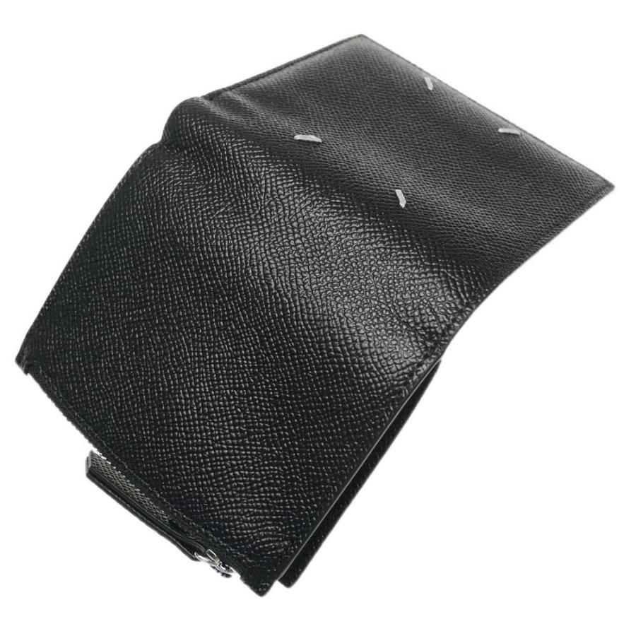 MAISON MARGIELA メゾンマルジェラ メンズ二つ折り財布（小銭入れ付き） SA1UI0020 P4745 ブラック 定番人気商品の画像
