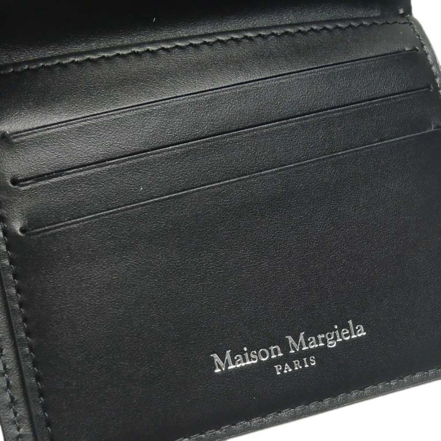 MAISON MARGIELA メゾンマルジェラ メンズ二つ折り財布（小銭入れ付き） SA1UI0020 P4745 ブラック 定番人気商品の画像