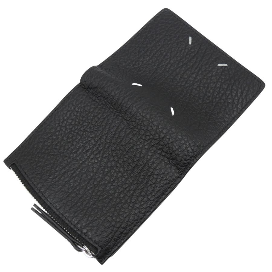 MAISON MARGIELA メゾンマルジェラ メンズ二つ折り財布（小銭入れ付き） SA1UI0023 P4455 ブラック 定番人気商品の画像