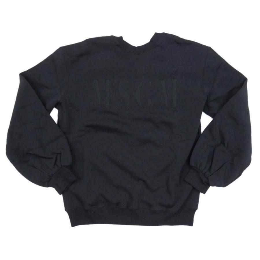 旧作お買い得セール！ MSGM エムエスジーエム トレーナー レディース クルーネック コットン 綿100％ 2741MDM67 195799 ブラック MSGM エムエスジーエム レディースクルーネックトレーナー 2741MDM67