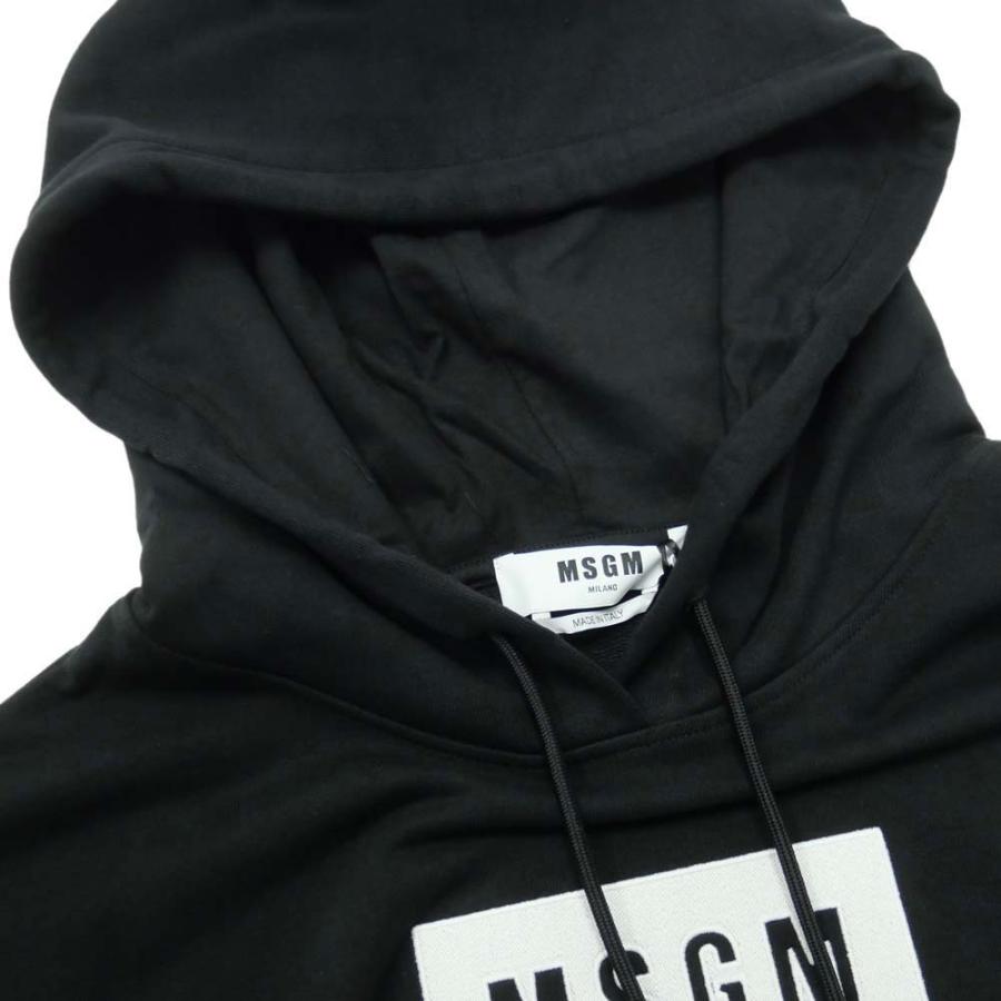 MSGM エムエスジーエム レディースプルオーバーパーカー 2941MDM177 207799 ブラック MSGM エムエスジーエム レディースプルオーバーパーカー