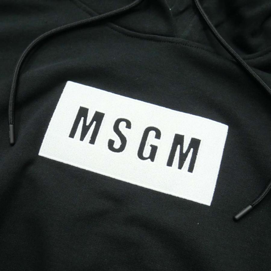 MSGM エムエスジーエム レディースプルオーバーパーカー 2941MDM177 207799 ブラック MSGM エムエスジーエム レディースプルオーバーパーカー