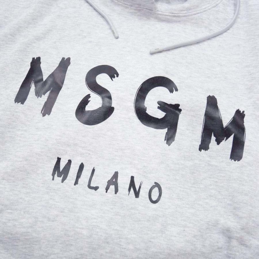 MSGM エムエスジーエム レディース裏起毛プルオーバーパーカー 2000MDM515 200004 グレー｜tre-style｜04