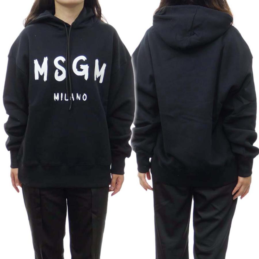 MSGM エムエスジーエム レディース裏起毛プルオーバーパーカー  