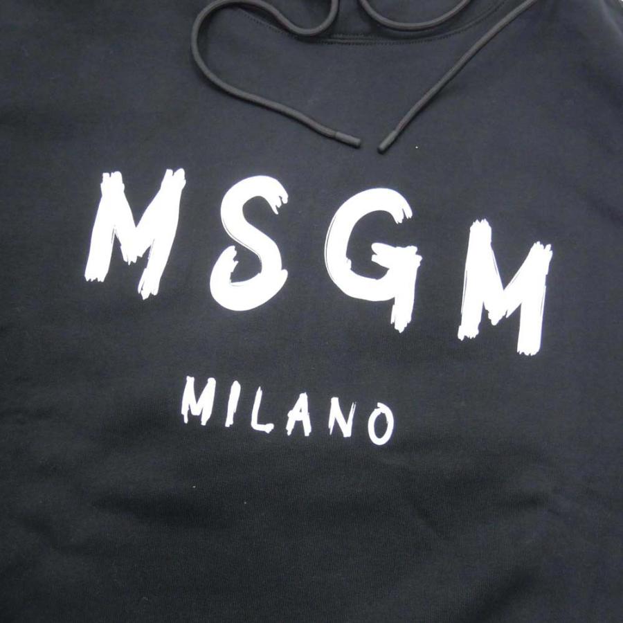 MSGM エムエスジーエム レディース裏起毛プルオーバーパーカー 2000MDM515 200001 ブラック｜tre-style｜04