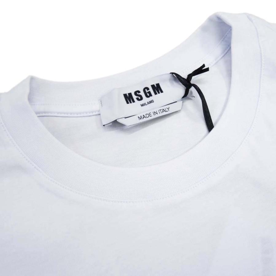 MSGM - MSGM シルク100% シャツ セール】【NEW】MSGM One Stroke 刺繍ロゴTシャツ（Tシャツ