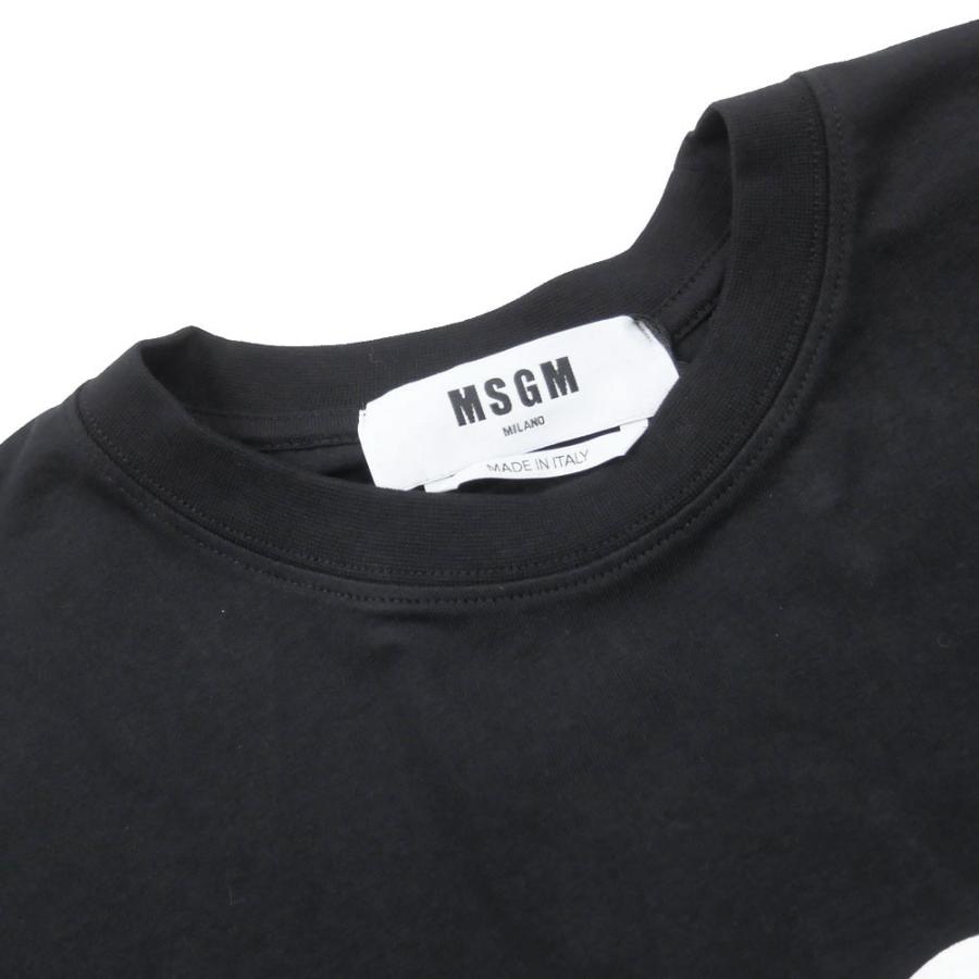 MSGM エムエスジーエム メンズクルーネックロングTシャツ 2000MM511 200002 ブラック /定番人気商品｜tre-style｜03