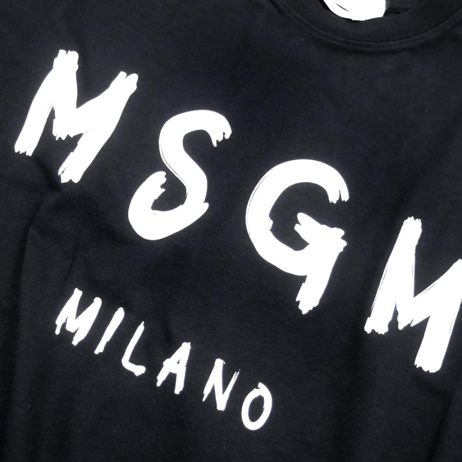 MSGM エムエスジーエム メンズクルーネックロングTシャツ 2000MM511 200002 ブラック /定番人気商品｜tre-style｜04