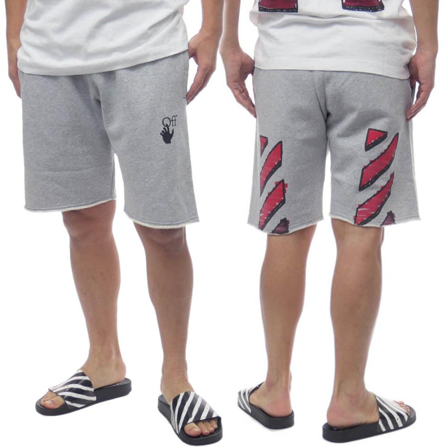 Off White オフホワイト メンズショートパンツ Marker Sweatshorts Melange Omci006r21fle002 グレー Of21ss327 Tre Style 通販 Yahoo ショッピング